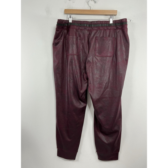 Womans Excellent Condition NY & C Pullon Casual Jogger Athletic Pants XL Maroon - Picture 2 of 9